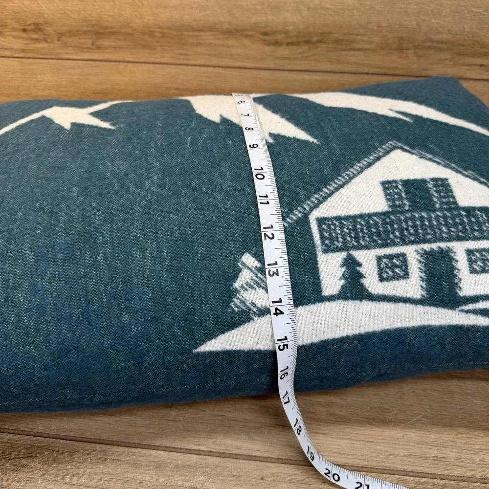 David Fussenegger Alpine Chalet Mountain Winter Cabin Decorative Throw Pillow